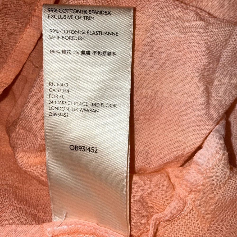 Pristine Free People Little Bit Of Something Ombré Pink Combo Blouse Size: L - Picture 10 of 10